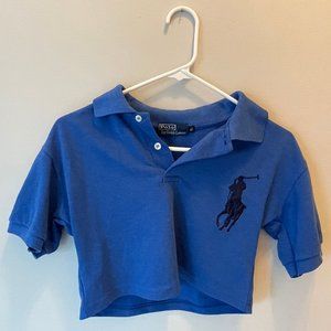 Blue Ralph Lauren Cropped Polo
